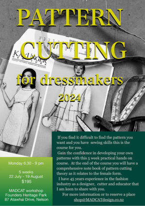 Pattern Cutting For Dressmakers – Mon 22 July – 19 Aug