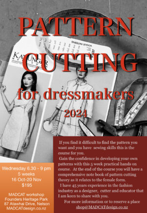 Pattern Cutting For Dressmakers  *start Delayed By A Week * Now  Wed 23 October-20 November 2024